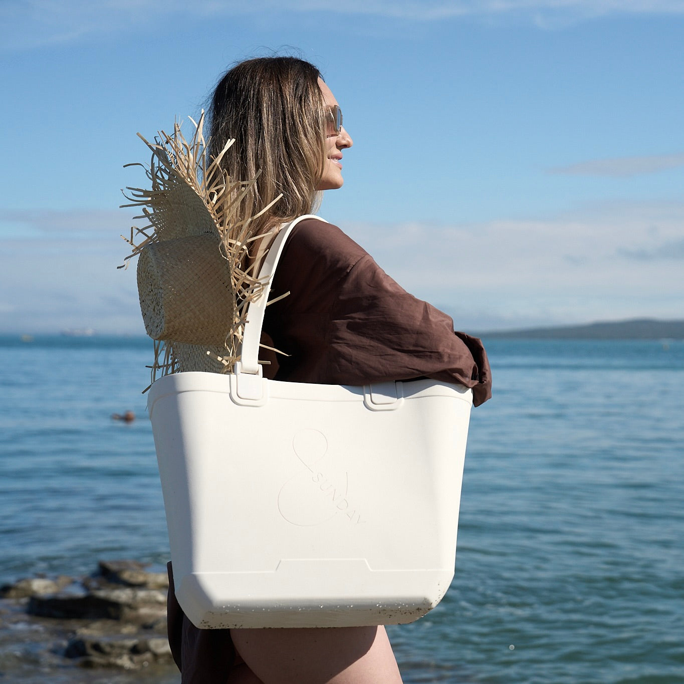 SUN DAY TOTE BAG (Oversized) -COCONUT