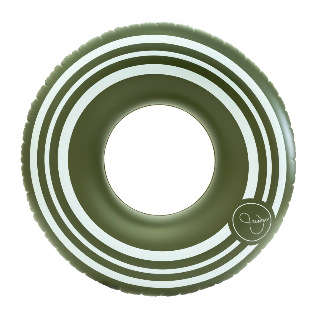 SPORTY OVERSIZED POOL TUBE- OLIVE