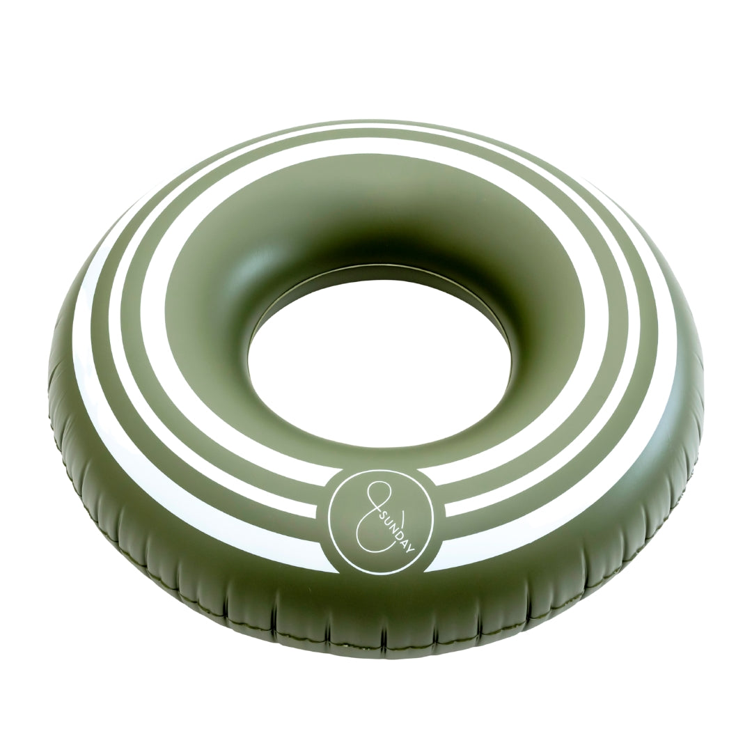 SPORTY OVERSIZED POOL TUBE- OLIVE