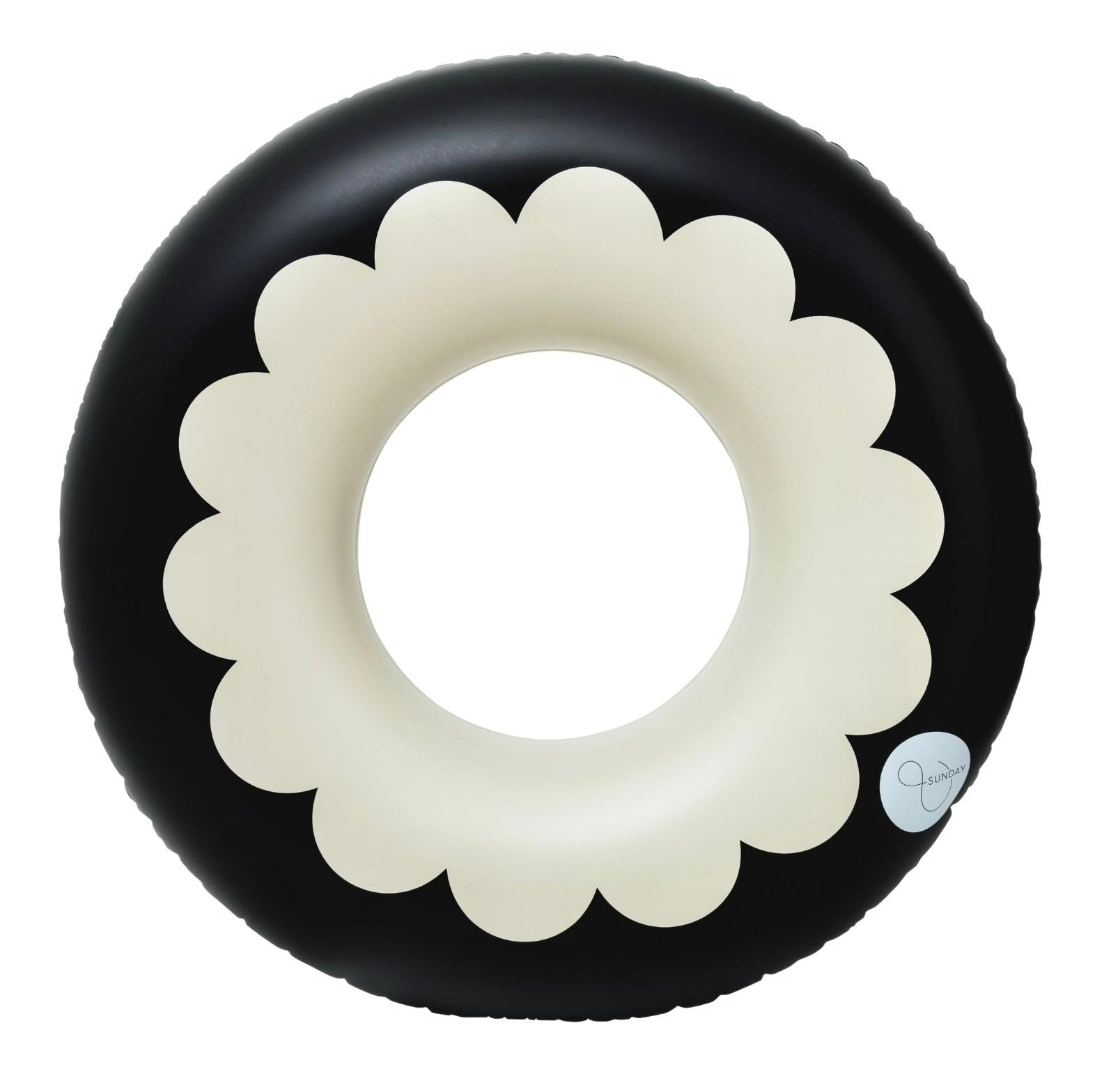 SCALLOP OVERSIZED POOL TUBE- BLACK